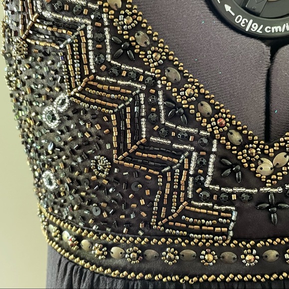 Sue Wong Nocturne Silk Beaded Cocktail Dress - Picture 9 of 15